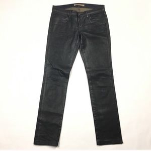 J Brand, Coated Denim Pencil Jeans
